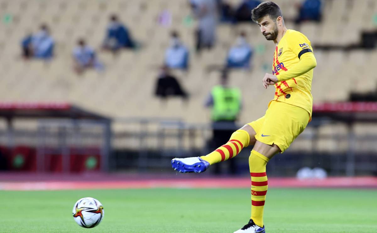 Piqué en la final de la Copa del Rey