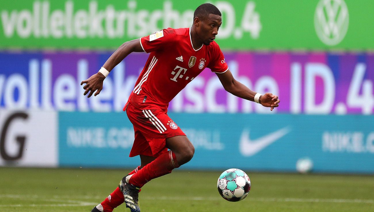 David Alaba en un partido con el Bayern