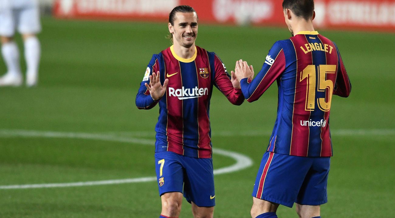 Antoine Griezmann celebrates a goal