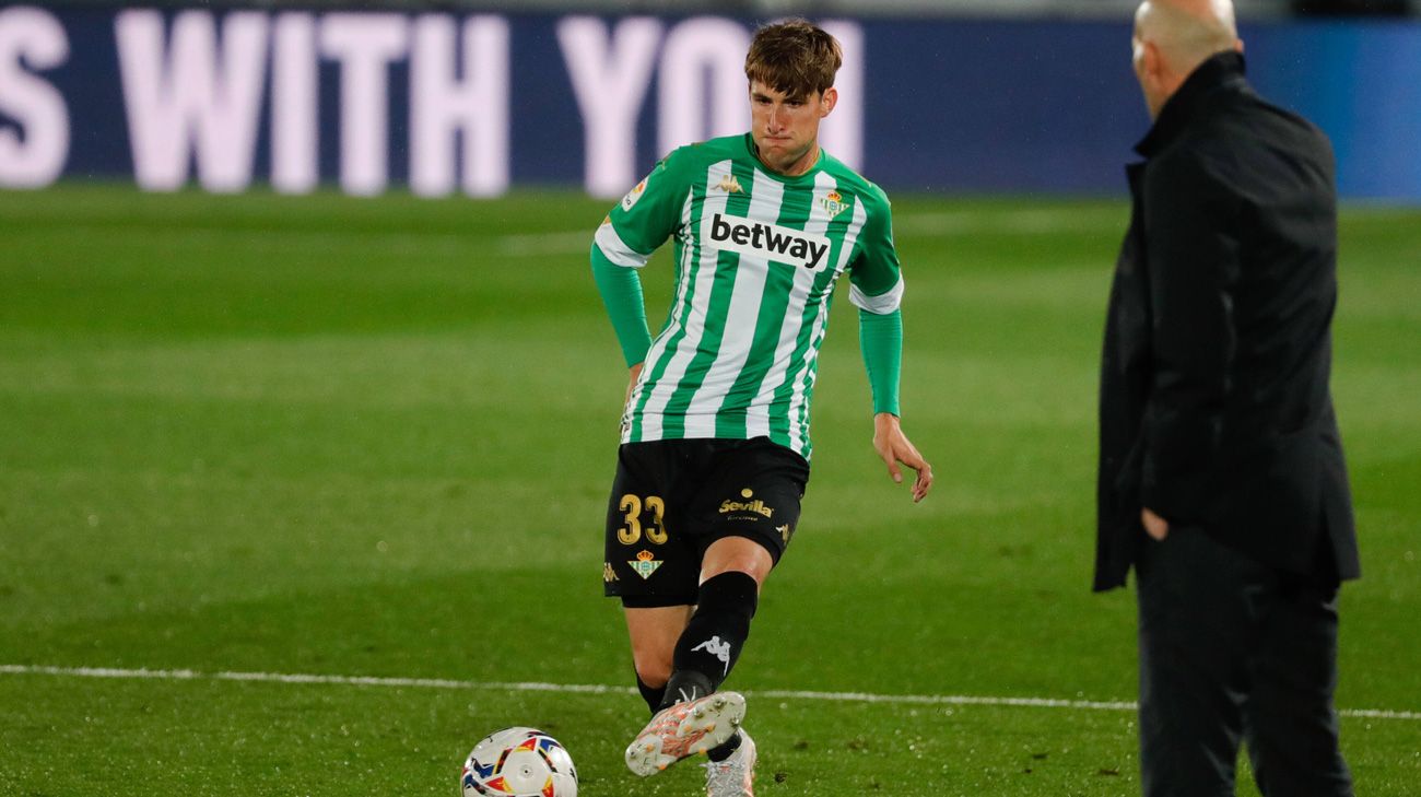 Juan Miranda en el partido ante el Madrid