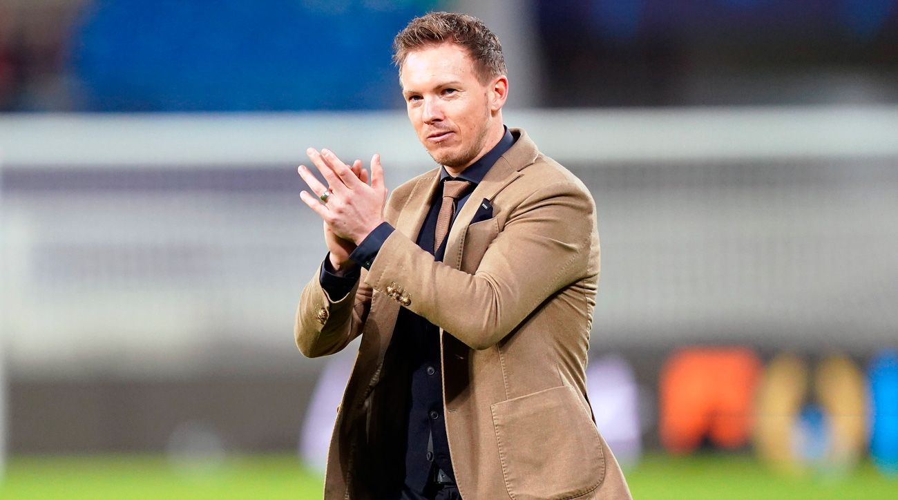 Julian Nagelsmann en un partido con el Leipzig