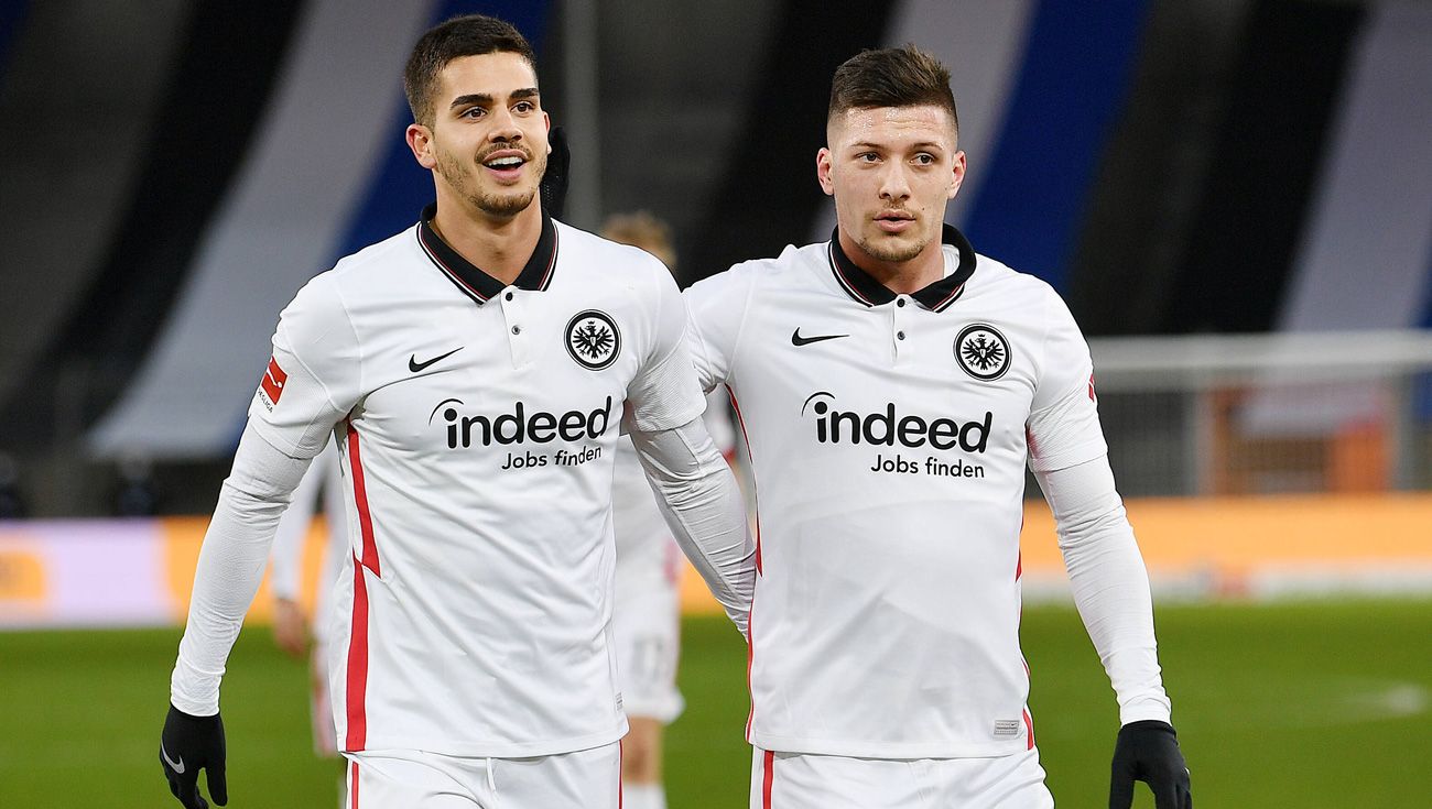 Luka Jovic And André Silva with the Eintracht