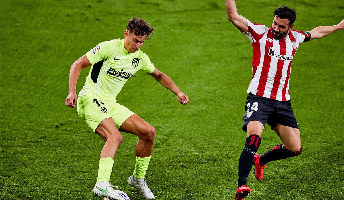 Marcos Llorente, in a played of the crash between the Elche and Athletic