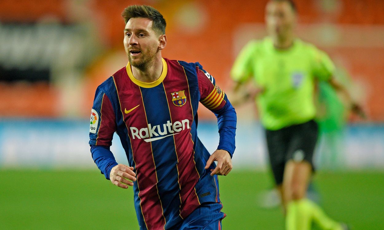 Messi celebrating a goal