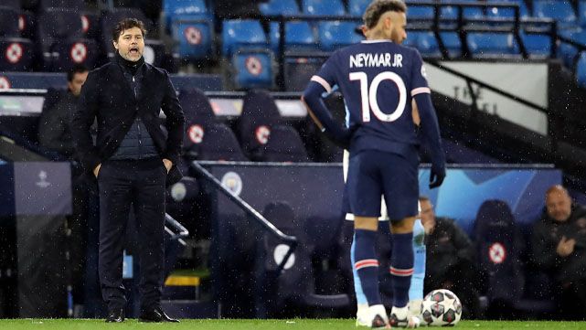 Neymar durante un partido del PSG