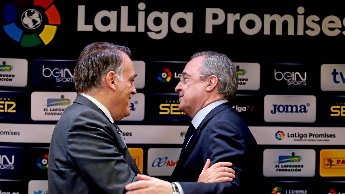 Javier Tebas y Florentino Pérez, presidentes de LaLiga y Real Madrid