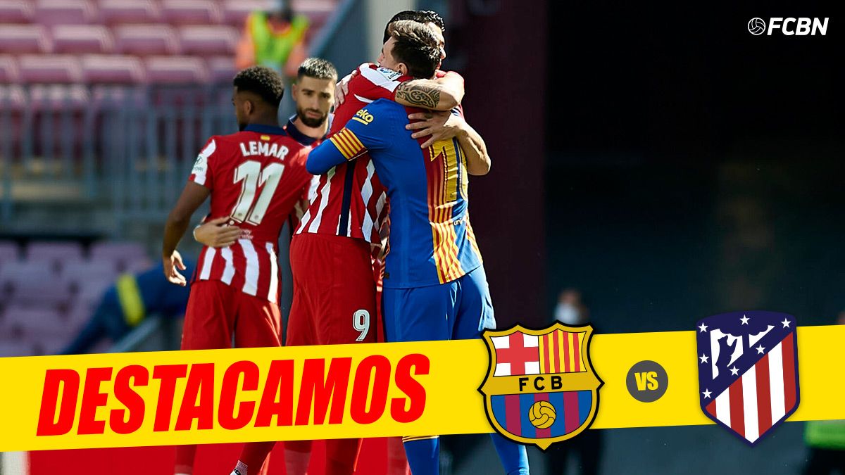 Leo Messi y Luis Suárez, abrazándose en el Camp Nou