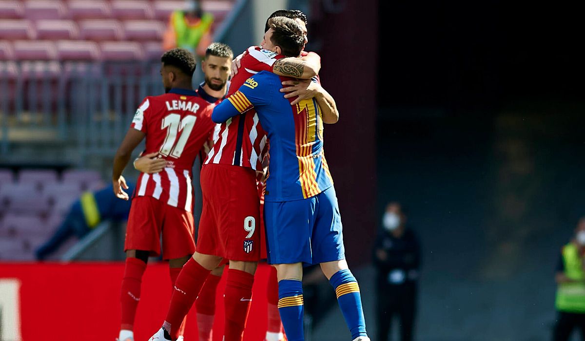 Luis Suárez y Lionel Messi durante un partido