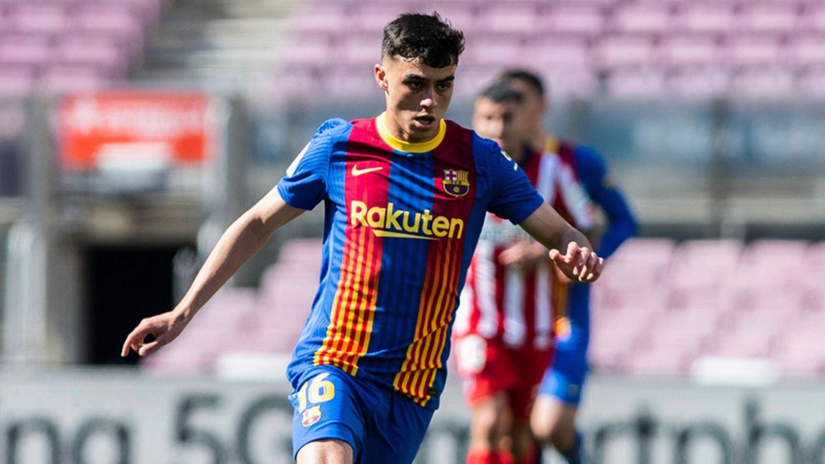 Pedri González, during the Barça-Atleti of LaLiga