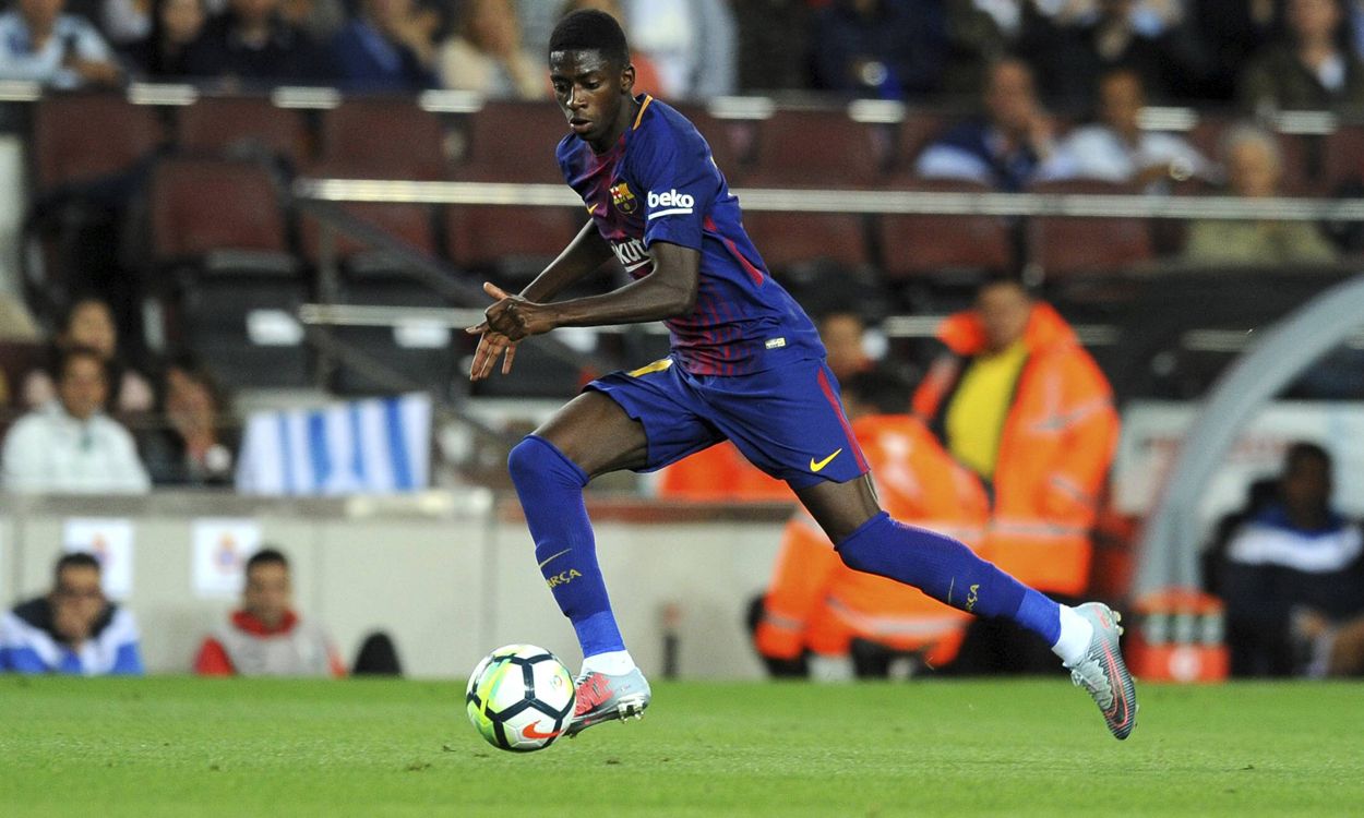 Dembelé In a party with the Barcelona