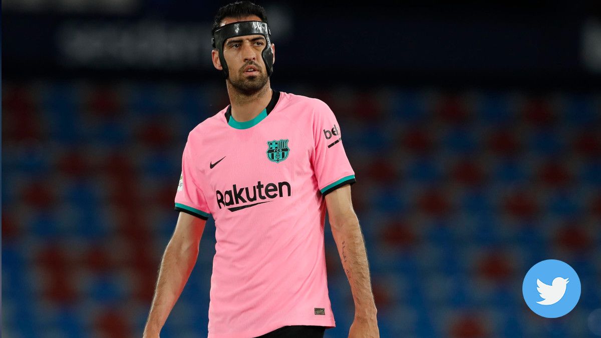 Sergio Busquets en el partido ante el Levante