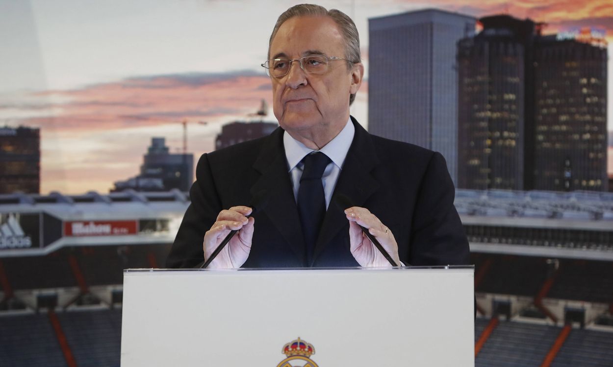 Florentino Pérez en junta de socios