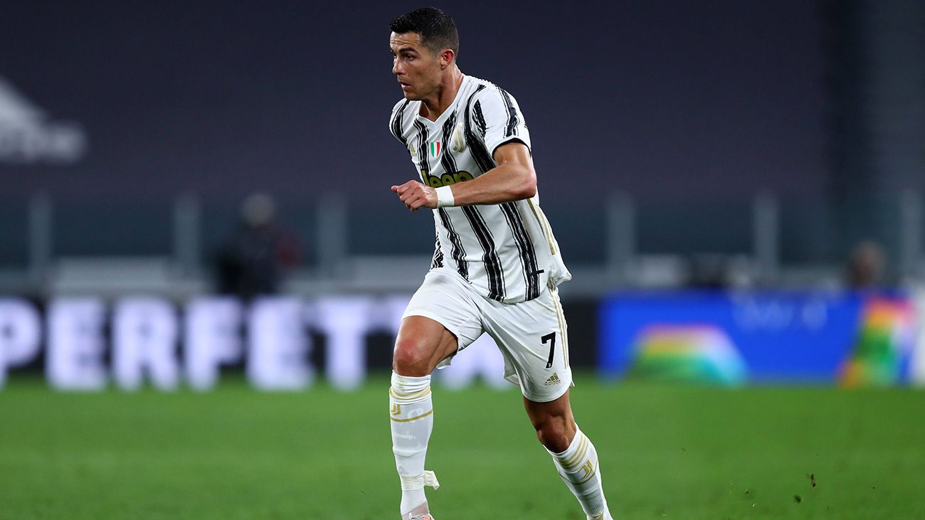 Cristiano Ronaldo en un partido con la Juve