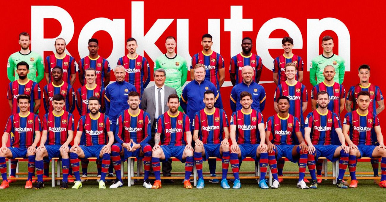 Joan Laporta and the rest of the team in the official photo / Photo: Twitter Official FCB