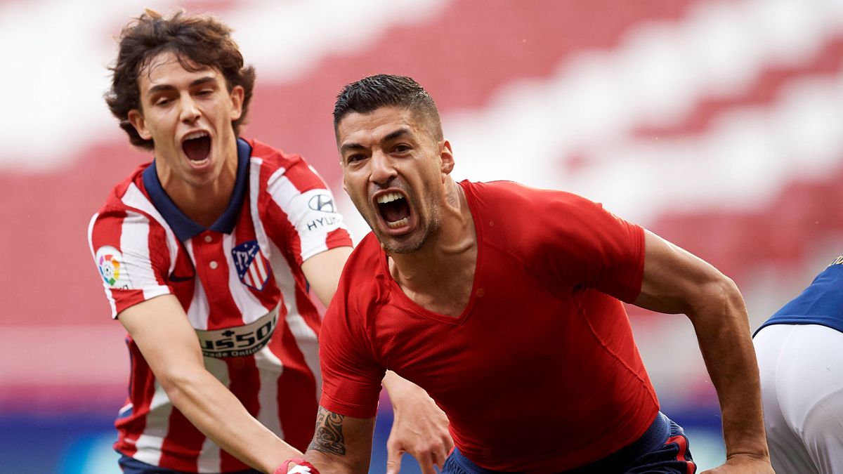 Luis Suárez, celebrating a goal with the Athletic