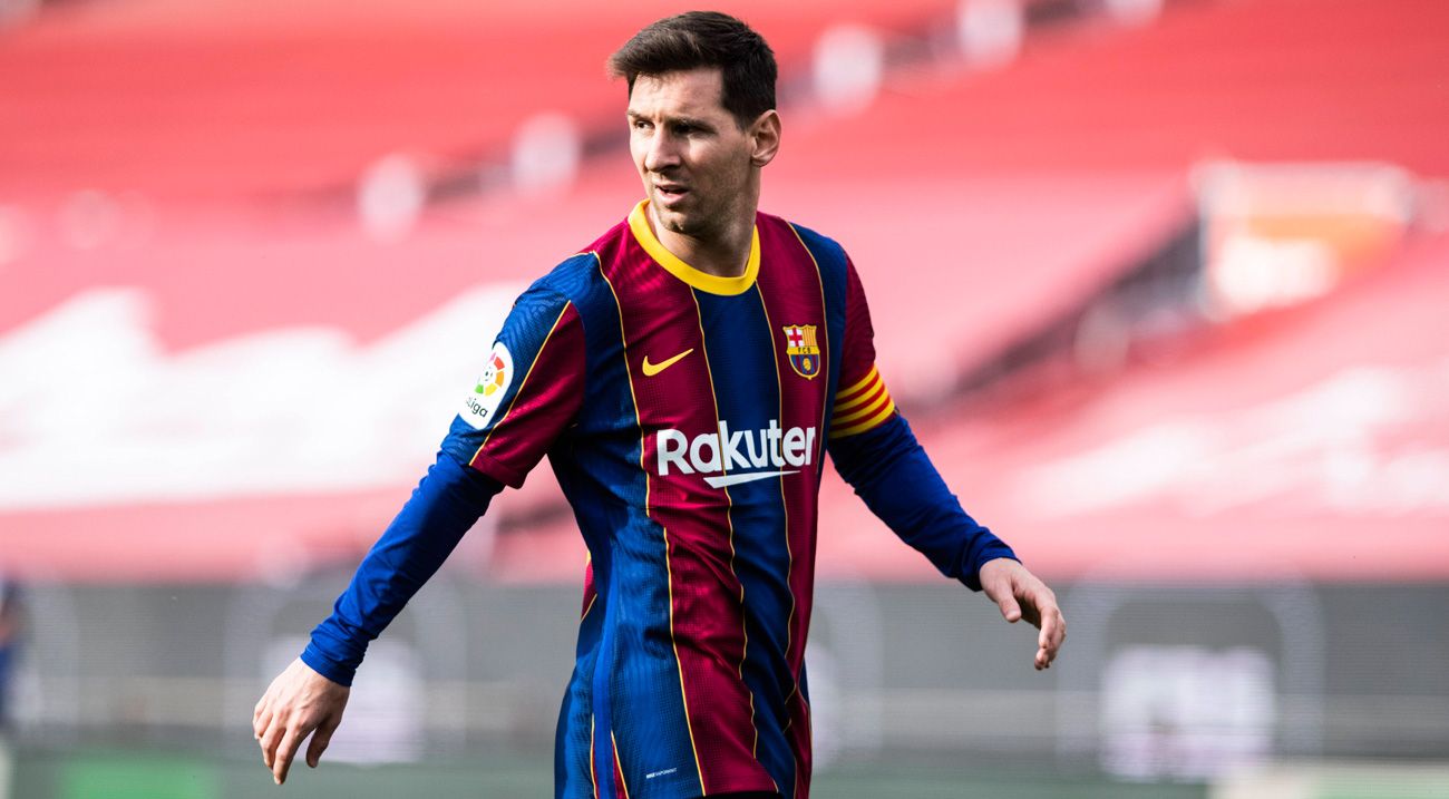 Leo Messi durante un partido del Barça