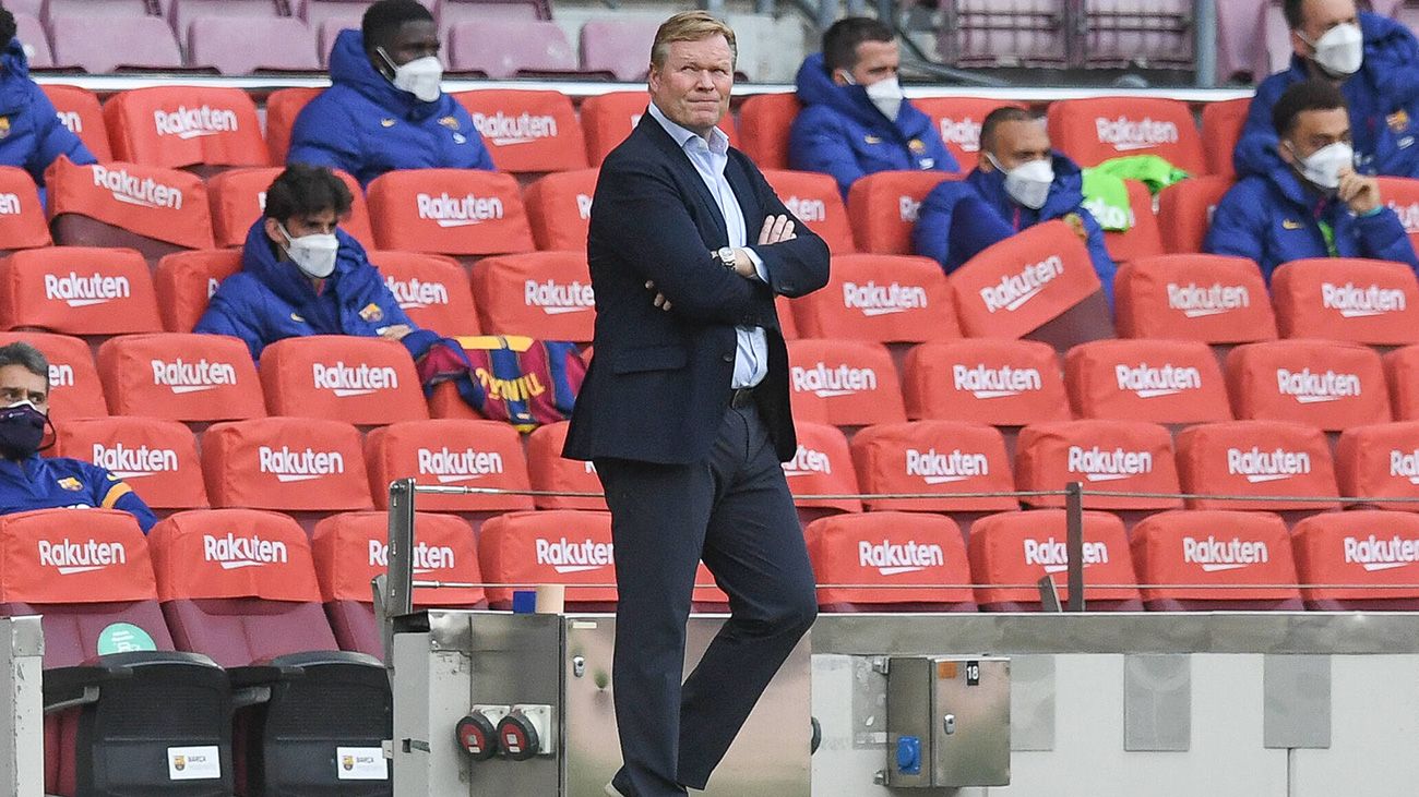 Ronald Koeman durante el Barça-Celta