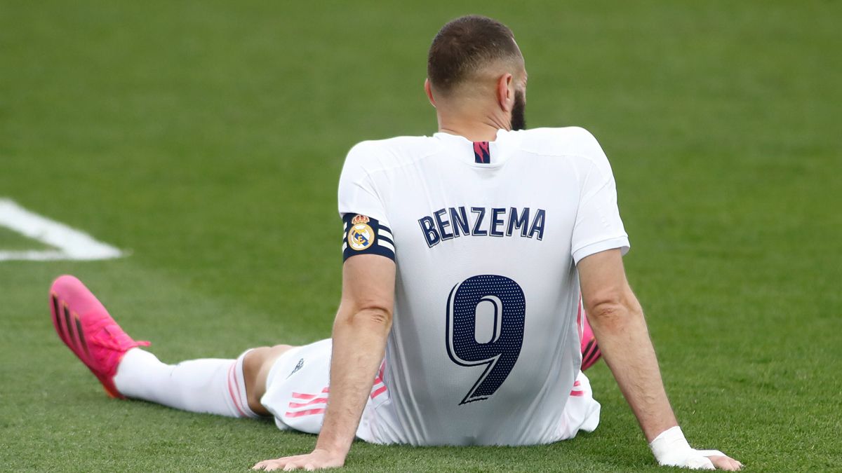 Karim Benzema, desolado tras el final del Madrid-Villarreal