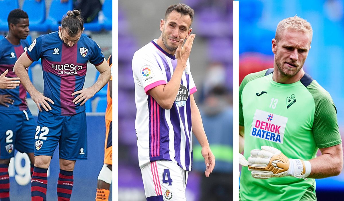 Huesca, Valladolid and Eibar, the three teams descended of LaLiga