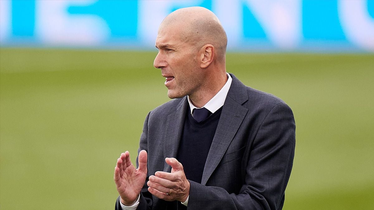 Zinedine Zidane, durante el Madrid-Villarreal de LaLiga