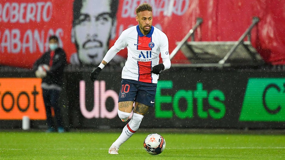 Neymar, en el último partido de la Ligue 1 2020-21
