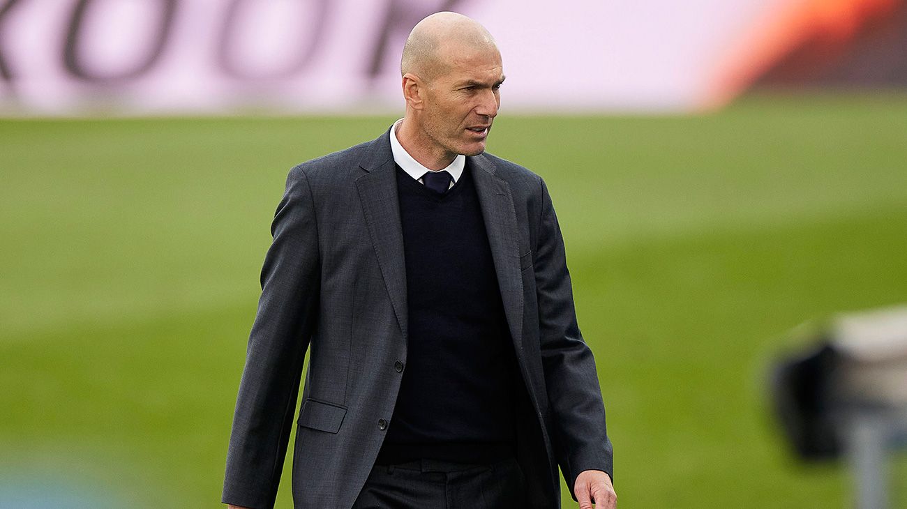 Zinedine Zidane, durante el Madrid-Villarreal de LaLiga