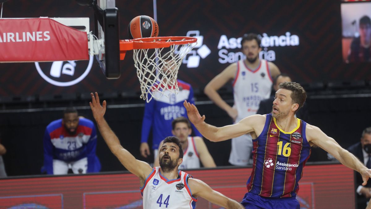 Pau Gasol, en la final de la Euroliga