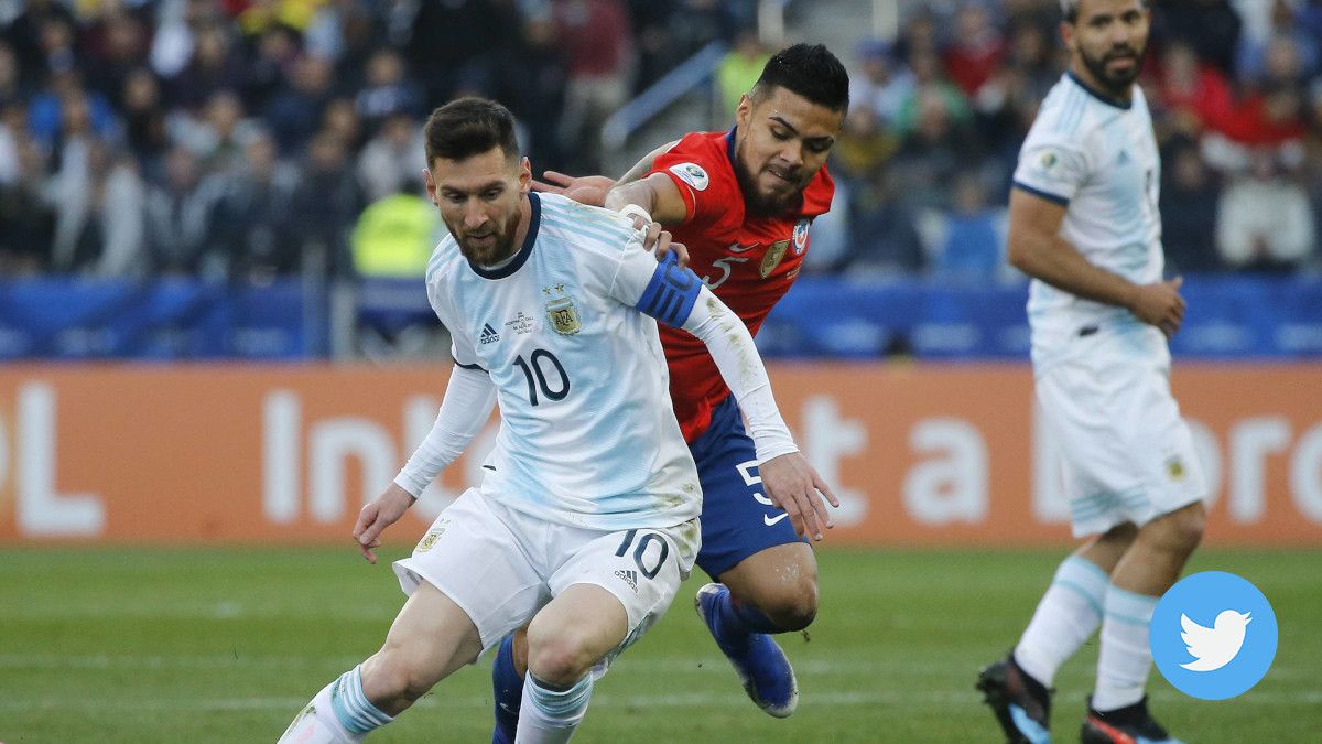 Messi en un partido de la COpa América 2019