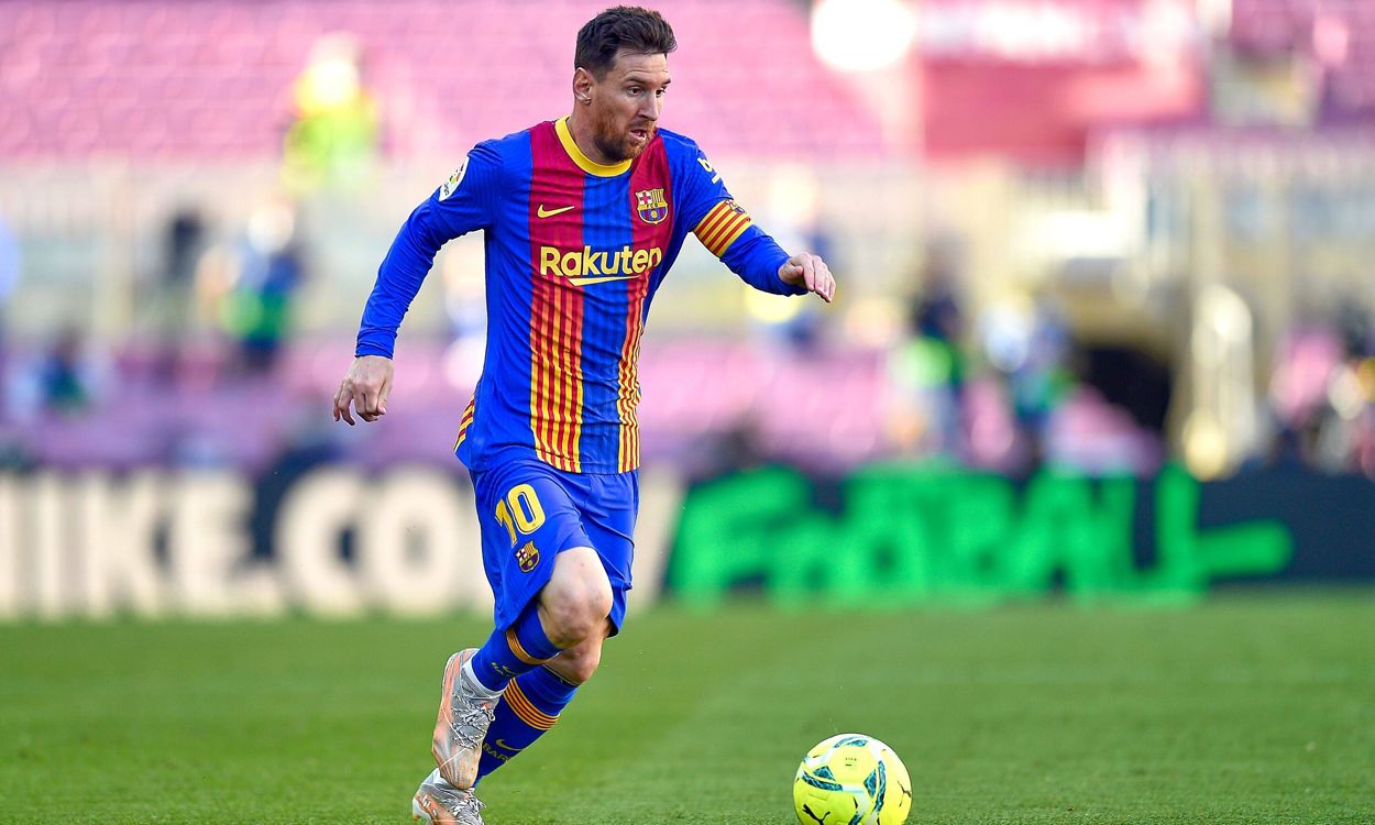 Messi en un partido del Barcelona