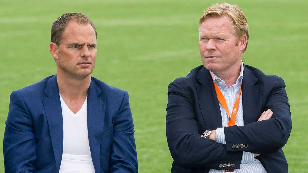 Ronald de Boer y Ronald Koeman en un acto