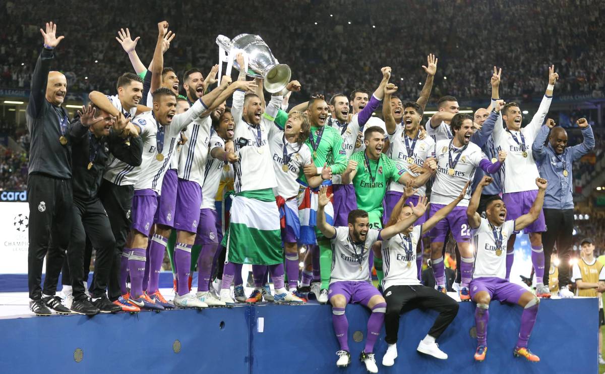 The Real Madrid celebrates his twelfth Champions in Cardiff (2016 17)