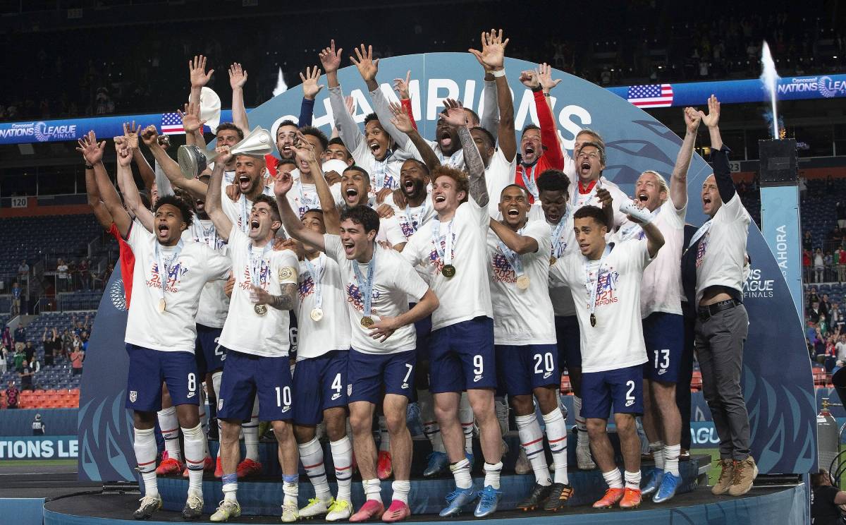 Estados Unidos celebra el título de la Concacaf Nations League