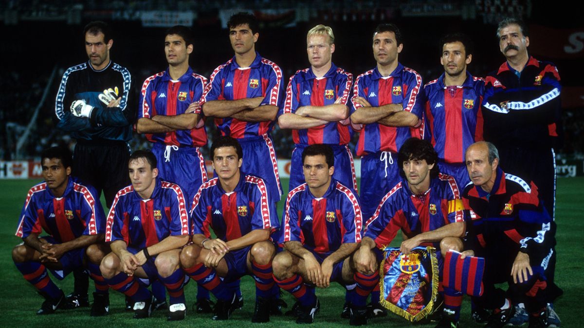 Koeman And Sergi Barjuan, in a party with the Dream Team of the Barça