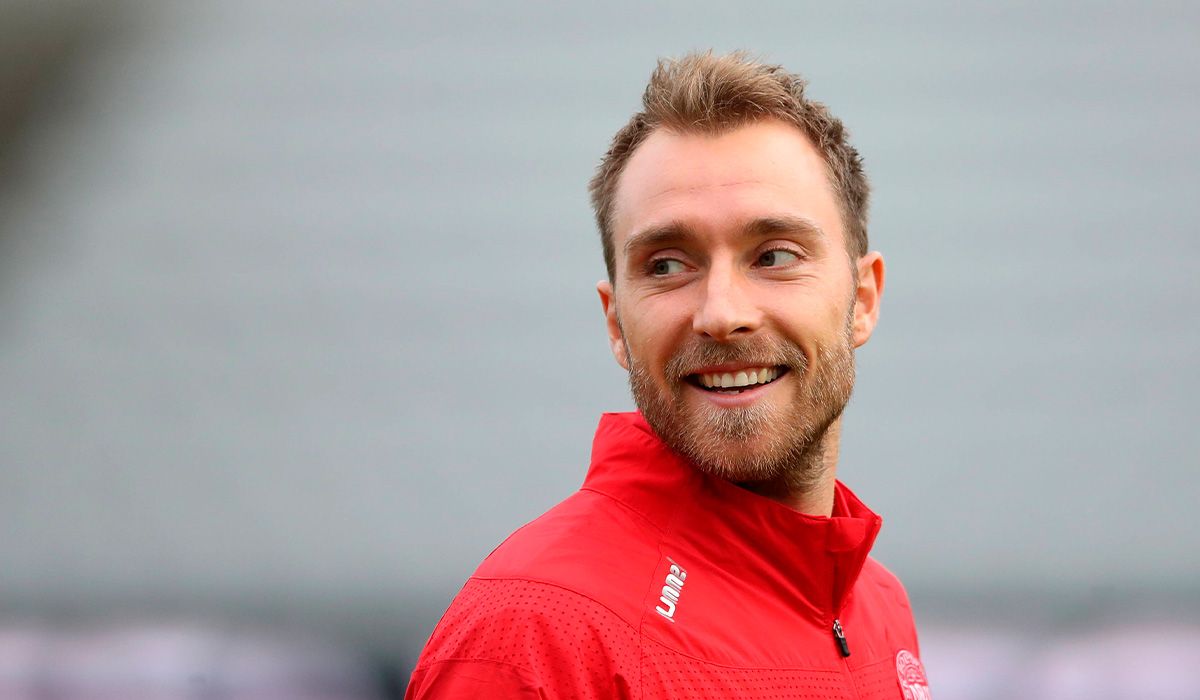 Christian Eriksen during a party with Denmark