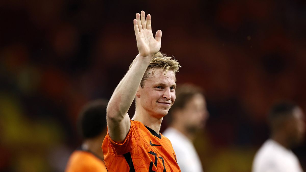 Frenkie de Jong, durante un partido con Países Bajos