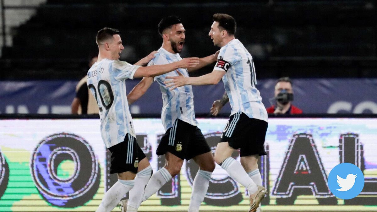 Messi annotated a goal of free shot in the party of Argentina against Chile