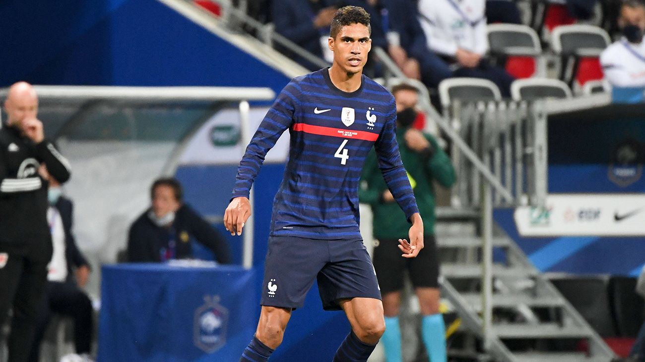 Raphael Varane with the French selection