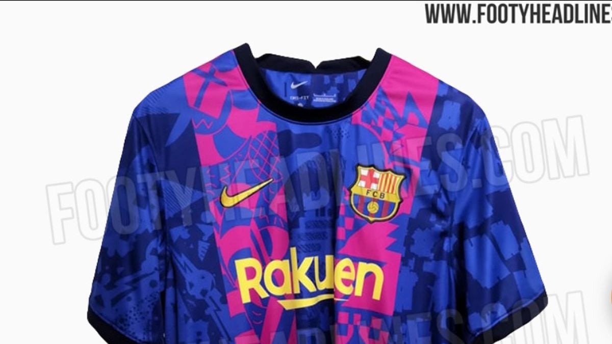 Camiseta del FC Barcelona para la Champions League 21-22 (Imagen: FootyHeadlines)