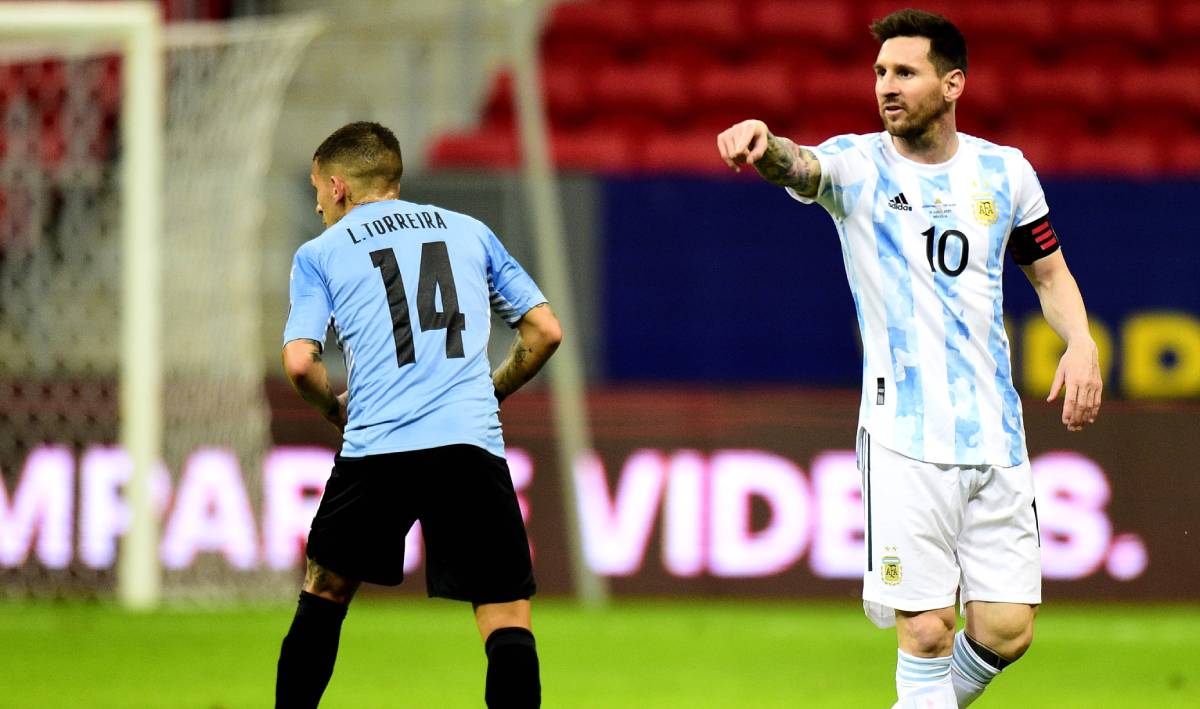 Lionel Messi, the figure of the Argentina-Uruguay
