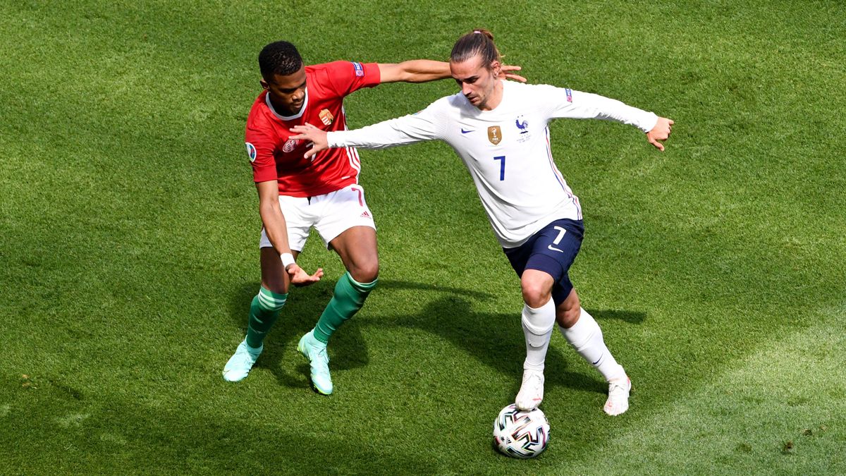 Griezmann en el Hungría-Francia de la Eurocopa