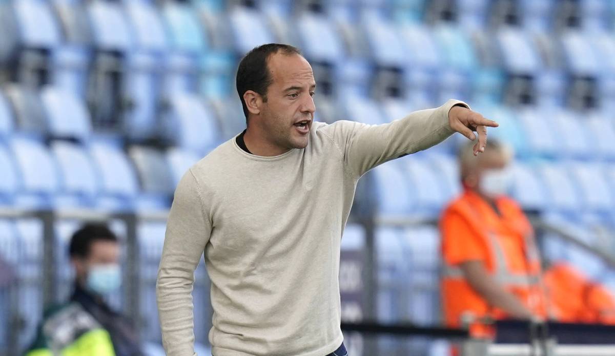 Lluís Cortés, durante un partido del Barça Femenino