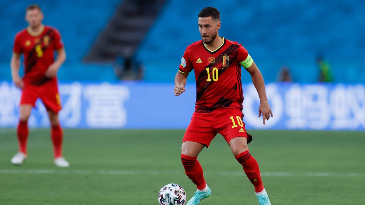 Eden Hazard, during a match in the Eurocopa