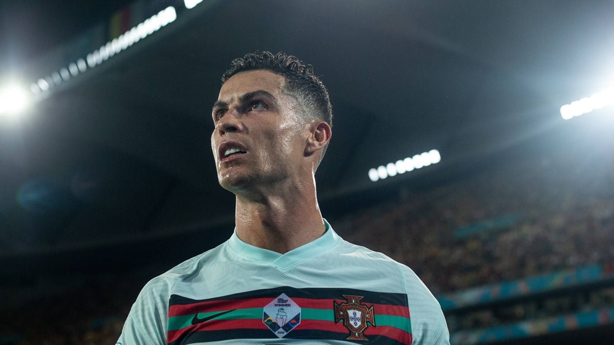 Cristiano Ronaldo, in a match with Portugal