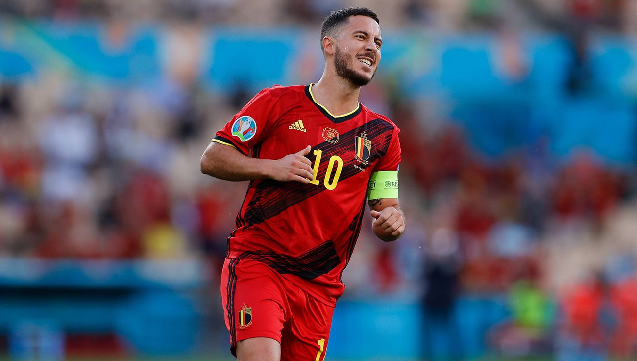 Eden Hazard en el Bélgica-Portugal