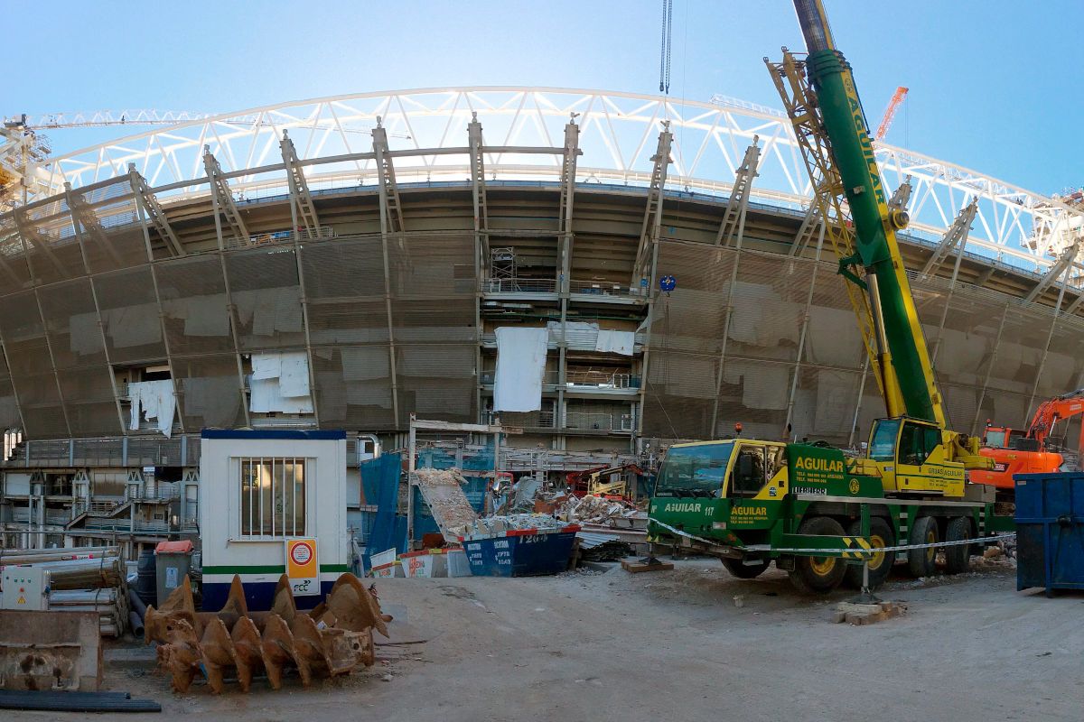 El Estadio Santiago Bernabéu en remodelación