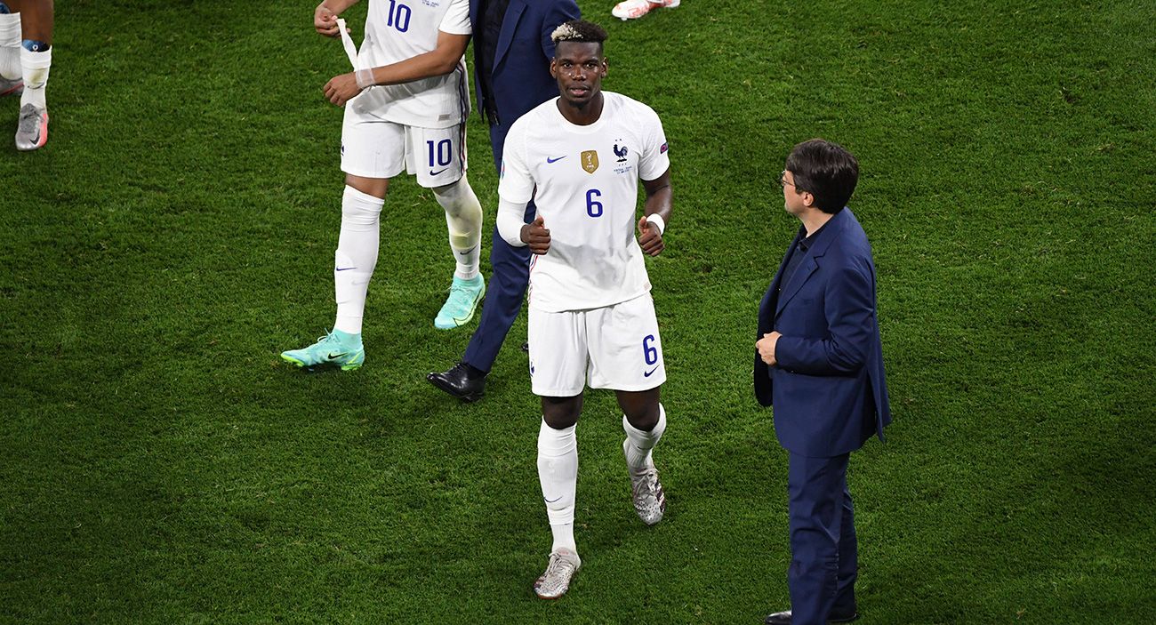 Paul Pogba después de un partido