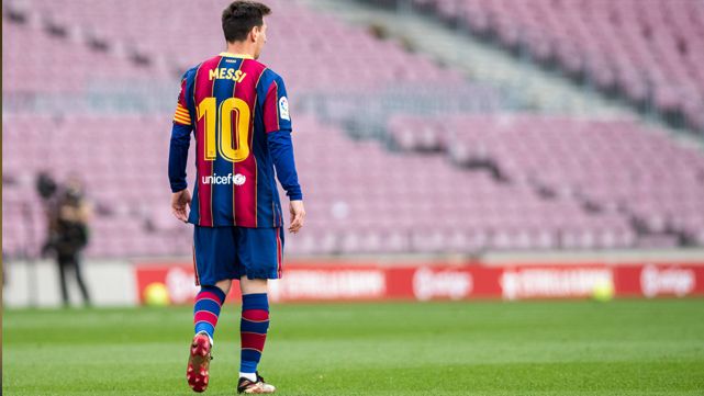 Messi durante un partido del FC Barcelona