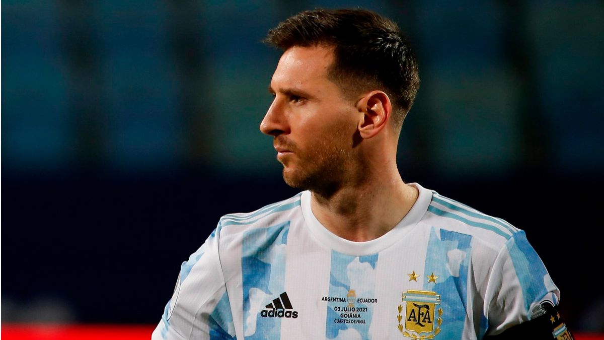 Leo Messi, in a match with Argentina in the Copa América