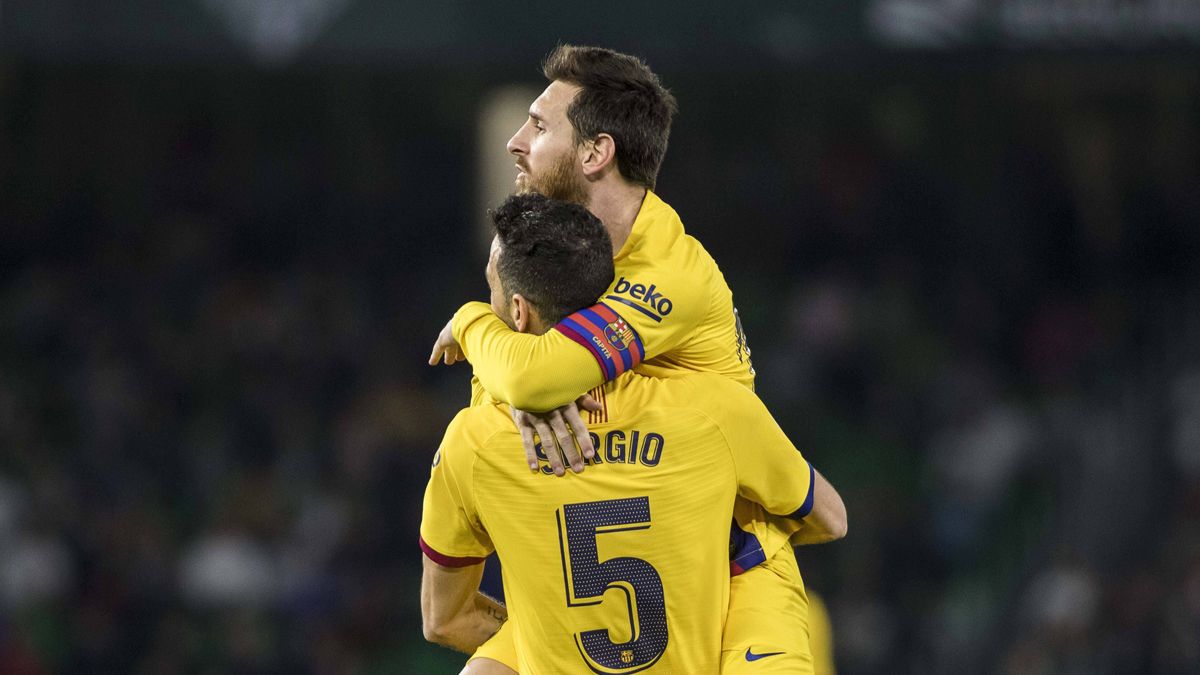 Messi y Busquets, en un partido del FC Barcelona