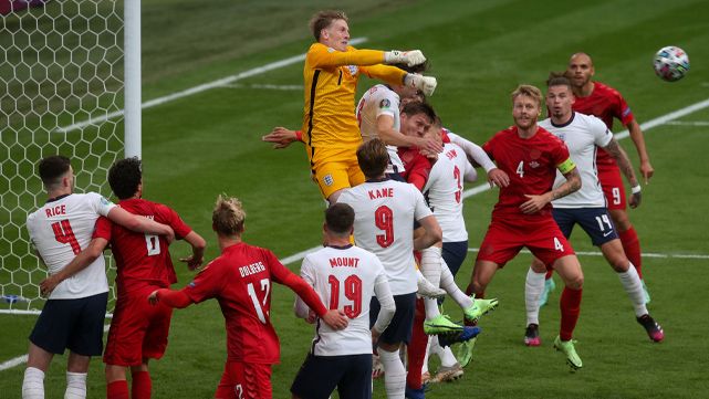 England and Denmark confronted  in the semifinals of the Euro